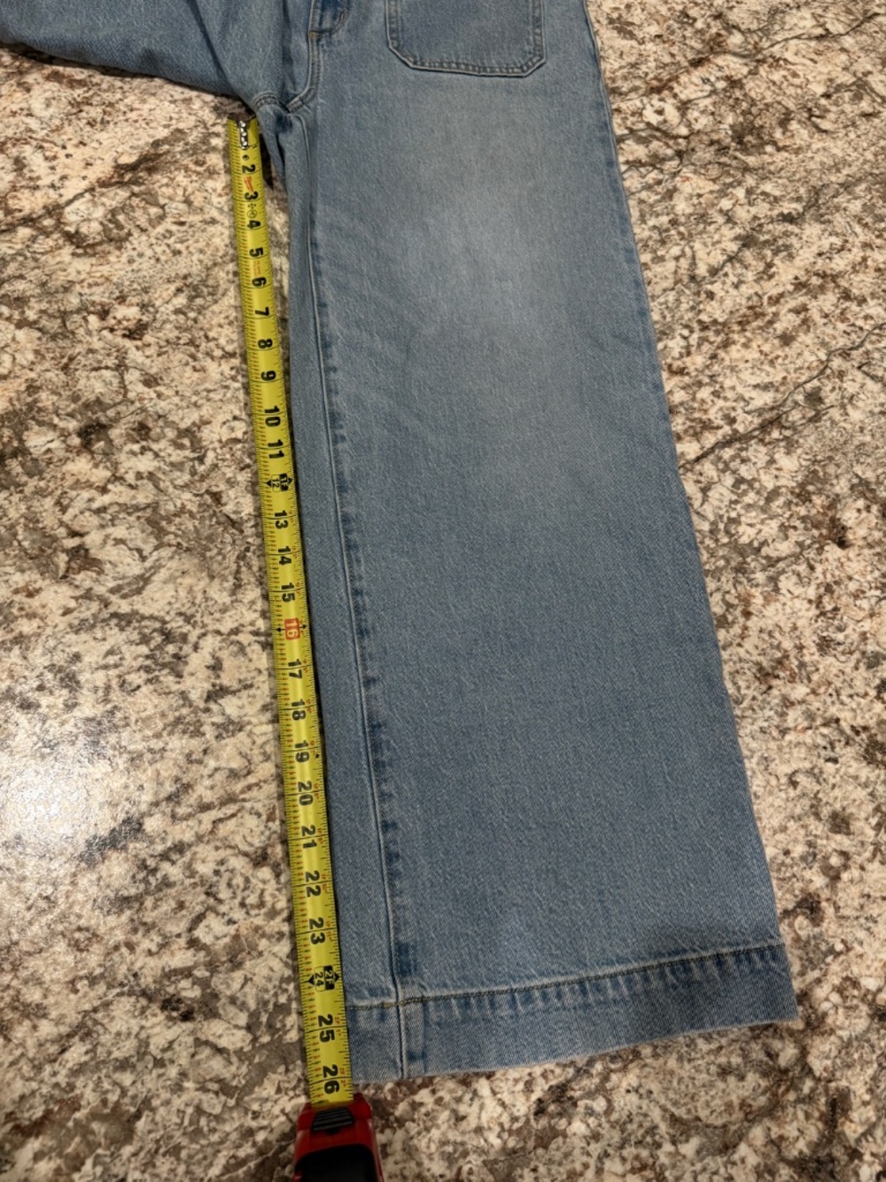 Loft The Palmer Wide Leg Crop Denim Size 6 Blue Jeans Light Wash Women’s - Picture 3 of 11